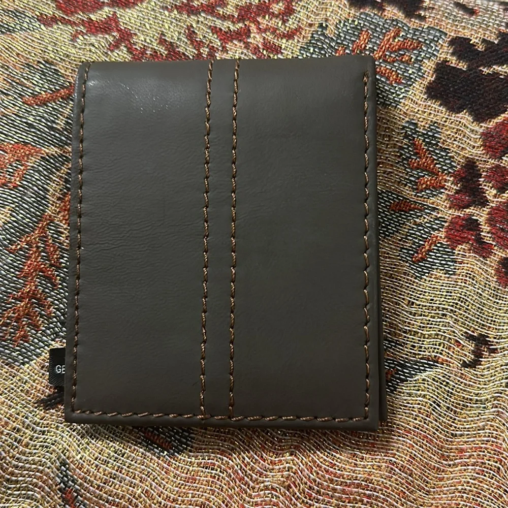 Genuine Dickies Men's Leather Extra Capacity Slimfold Wallet